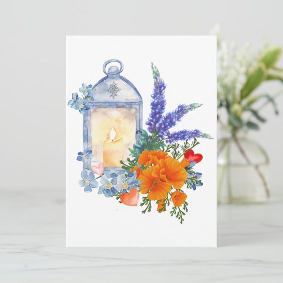 (image for) 2024 Lantern and Flowers Notecards (8)